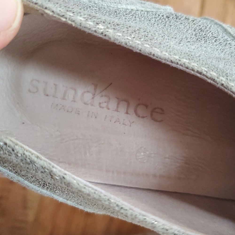Sundance Lucette Shimmer Silver Women's Heeled Oxfords - Picture 5 of 8